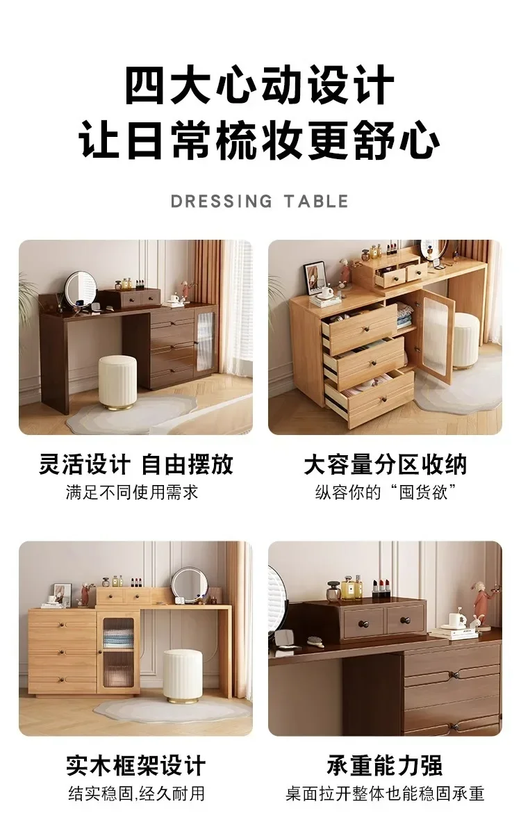 Wooden Large Size Vanity Table Room Decor Room Decor Vintage Trendy Dressing Table Accent Comoda
