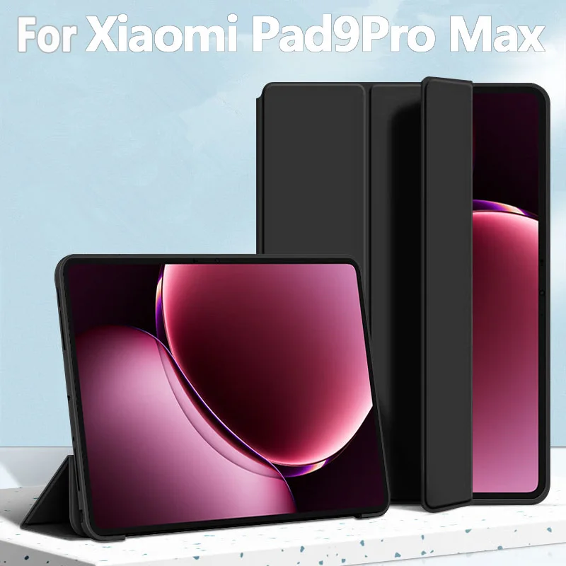 Smart Case For Xiaomi Pad 9 Pro Max 13.3 2026 Case 13.3in Magnetic Trifold Stand PU Silicone Soft Back Tablet Cover Funda Coque