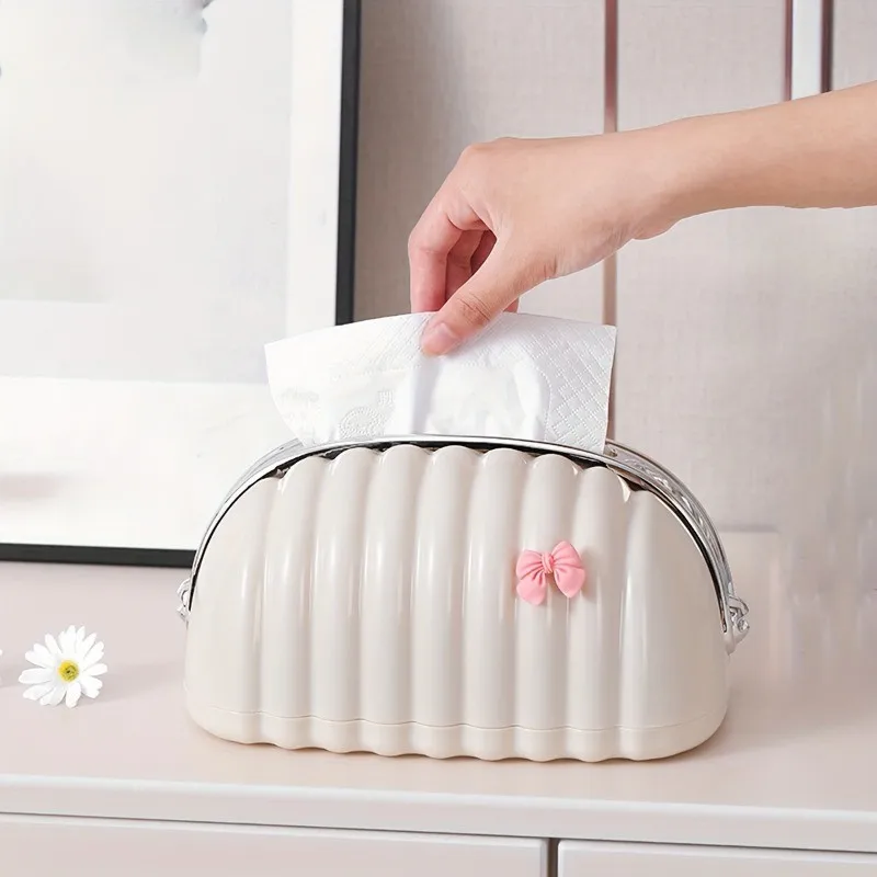 Living Room Desktop Tissue Boxes Cream Style Rebound Storage Paper Chest Light Luxury Fashion Durable Decoration Tool