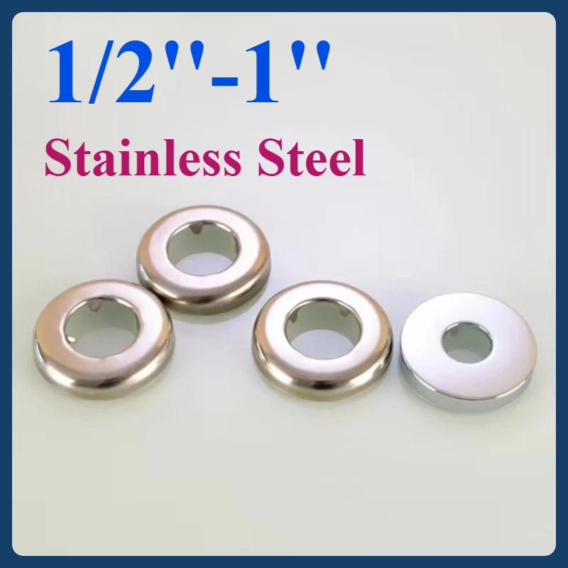 صمام تدفق مبولة من الفولاذ المقاوم للصدأ وصمام زاوية لصنبور الحائط - مدخل 1/2 بوصة - 1 بوصة، غطاء مزخرف لأنبوب الصرف، غطاء مضاد للانسداد