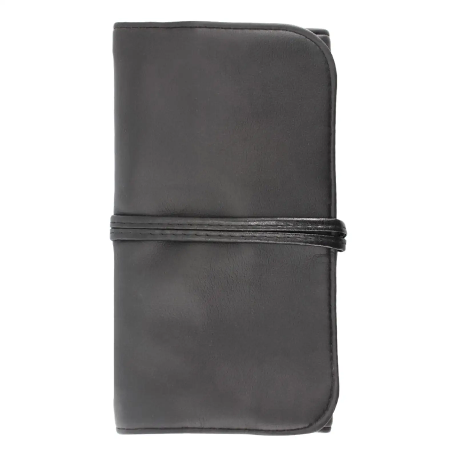 Professional Makeup Brush Bag Foldable Cosmetic Pouch Holder Large Capacity Travel Case Organizer Portable PU Leather Storage