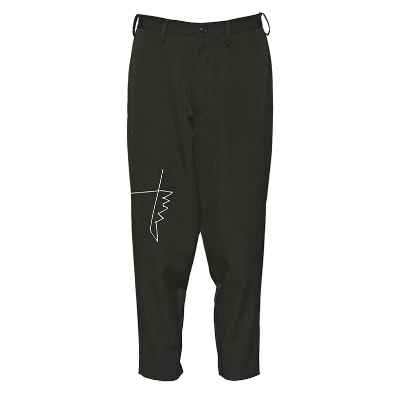 Pantalon brodé de style YAMAMOTO, pantalon décontracté peint à la main Riie, petit pantalon Toot japonais, design de mode