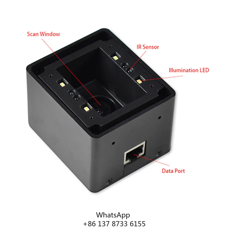 Rakinda Long Distance QR Code Fixed Mount Scanning Module 2D Embedded Barcode Scanner With USB & RS232 Interface A4 Size Stock