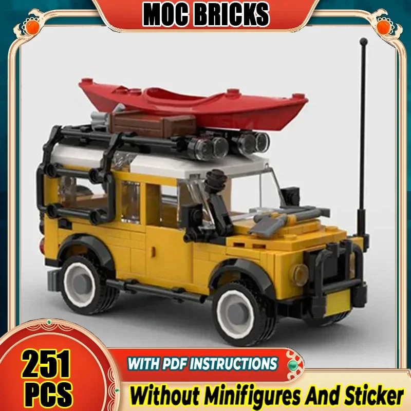 

Moc строительные кирпичи Mini Defender 110, модель автомобиля, технология, модульные городские автомобильные блоки, игрушка для сбора, набор «сделай сам», сборка, подарки