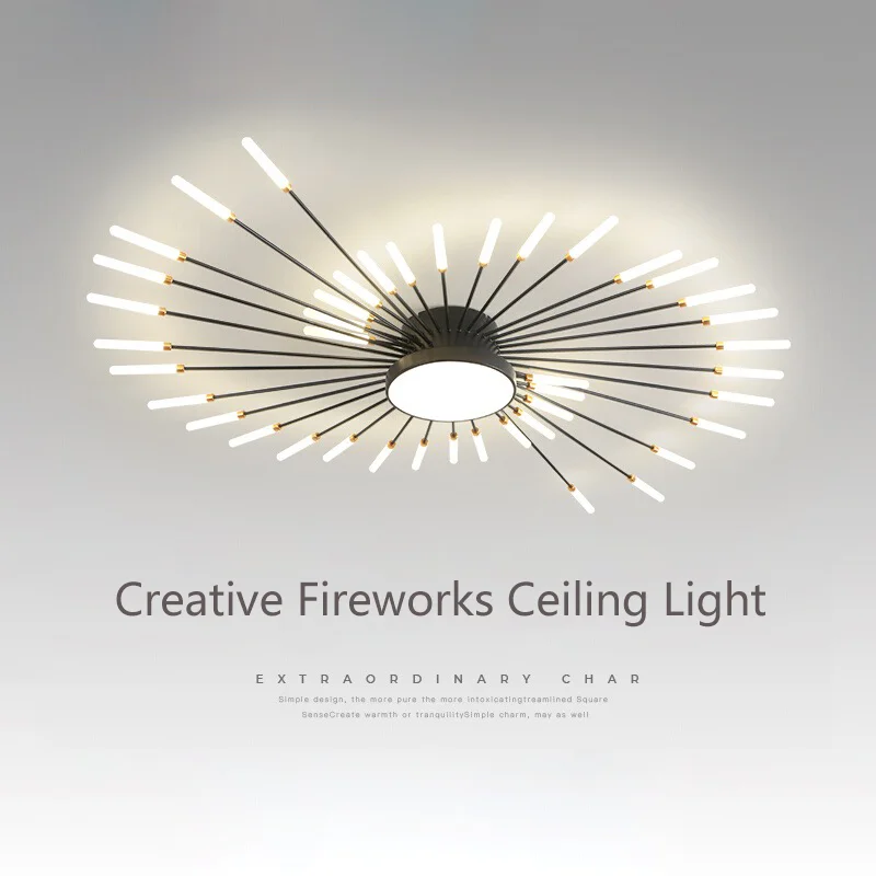 

Modern LED Ceiling Lamps Acrylic Sunflower Ceiling Lights Brushed Antique Gold Creative Chandelier Living Dining Room Lighting