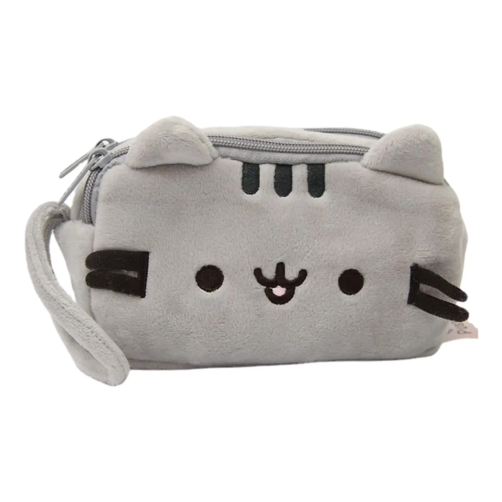 

Plush Pencil Case Cute Cat Makeup Bag Large Capacity Portable Plush Animal Stationery Storage Pouch Zipper Closure Pen Case