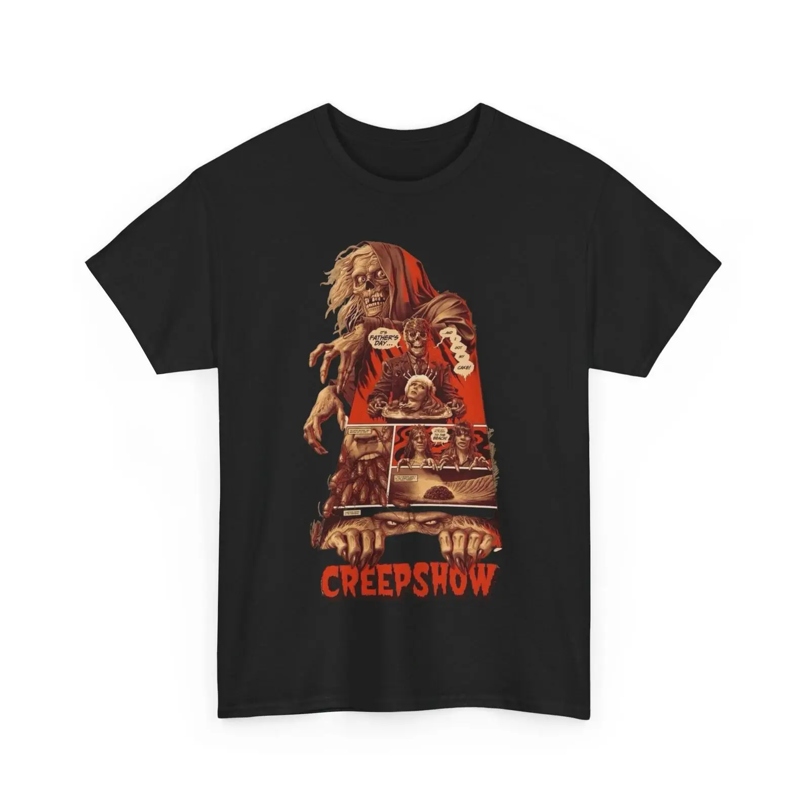 Camiseta de la película Creepshow Unisex, Camiseta de algodón pesado de George A Romero Stephen King