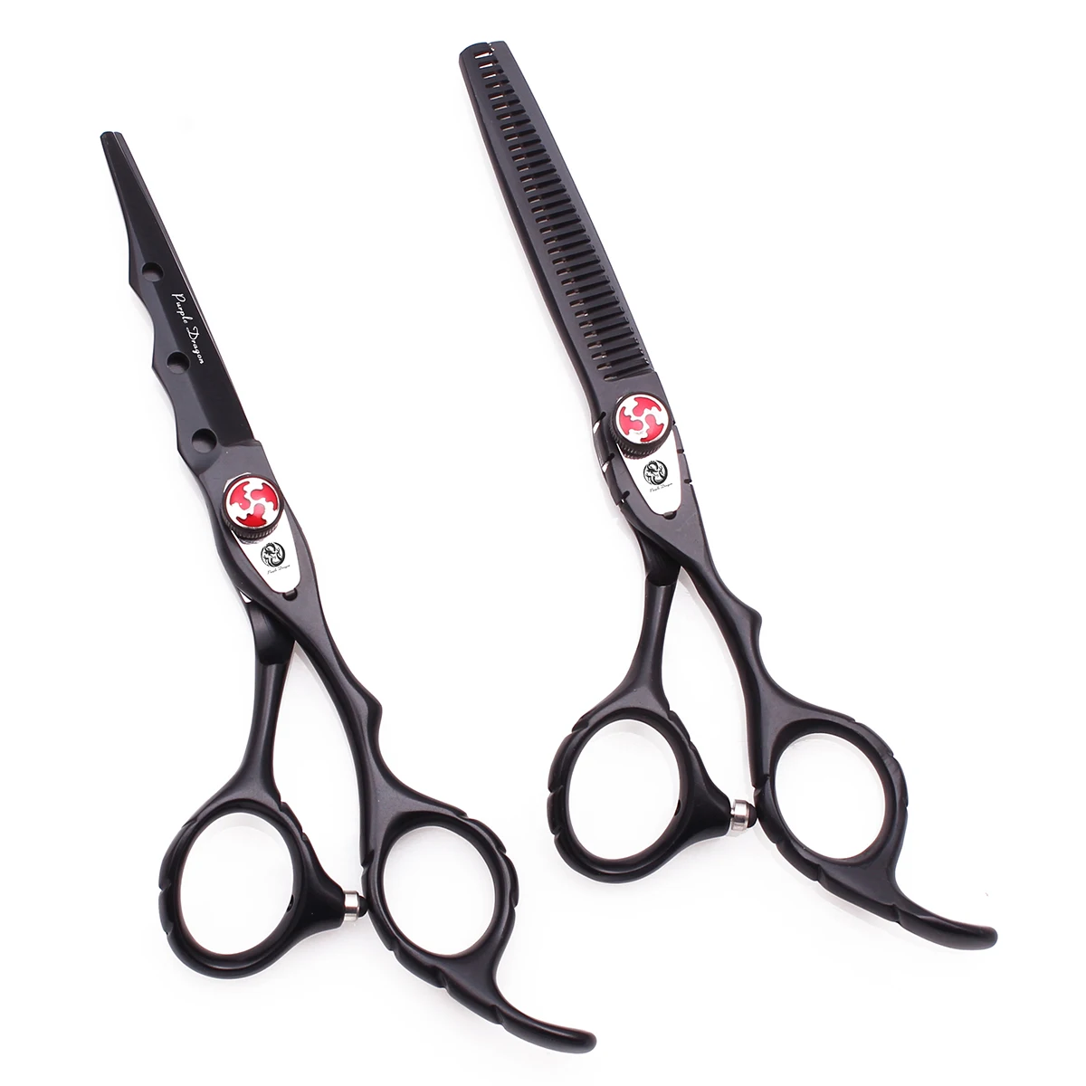 Tijeras de pelo de dragón púrpura profesionales 6 "Japón 440C tijeras de corte de pelo barbería tijeras de adelgazamiento de peluquería Z1019