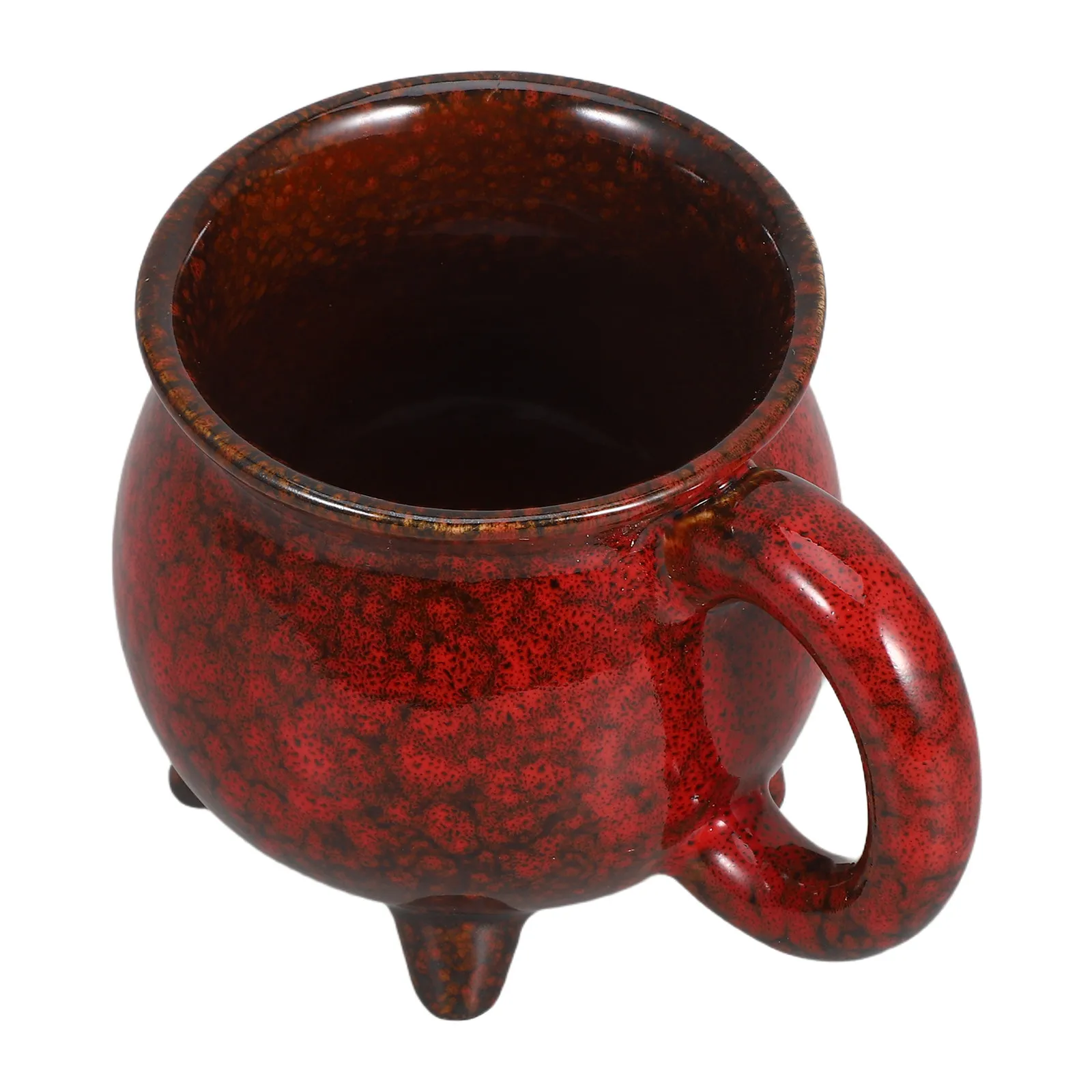 Halloween Ceramic Coffee Mug 350Ml Witch Cauldron Handle Novelty Gothic Porcelain Spooky Party Coffee Witchcraft Cosplay