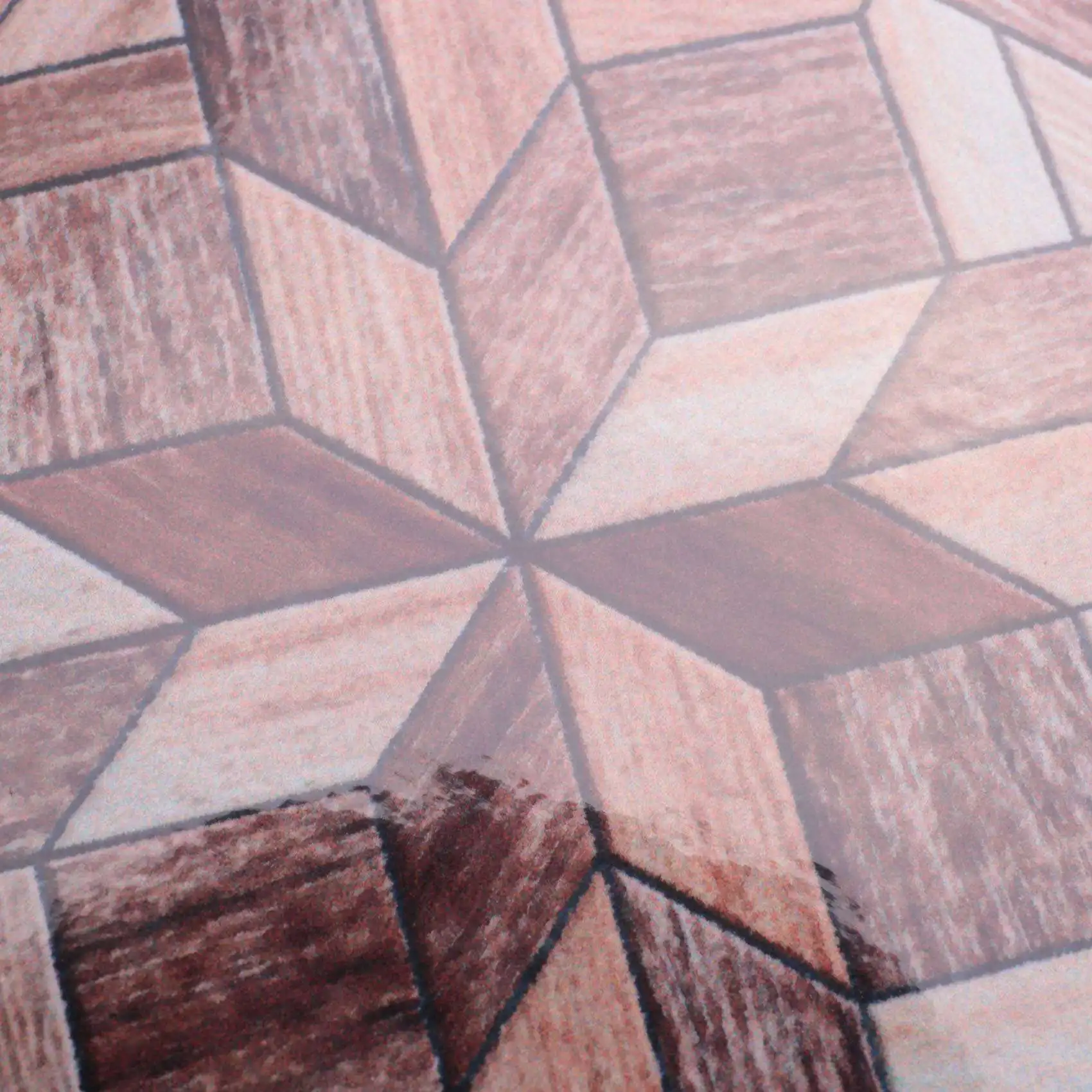 ABBN-40Pcs Wood Grain Pattern Tile Sticker Self Adhesive Tiles Art Diagonal 3D Floor Sticker For Bathroom Kitchen Decor