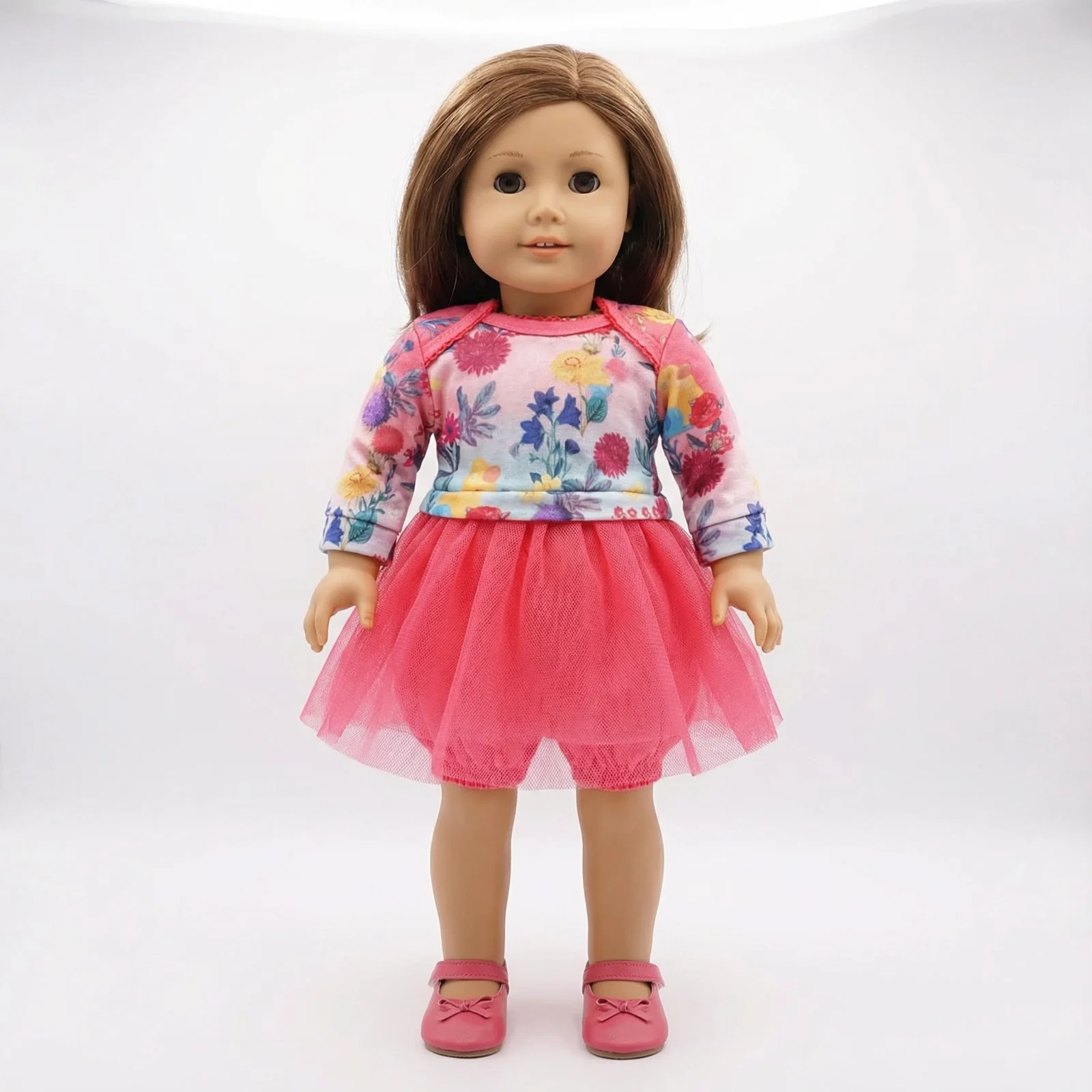 1 conjunto de vestido flor de primavera para 43 cm, bebê nascido, boneca reborn, acessórios de roupas, boneca de 18 espaços, brinquedos para meninas, nossa geração nenuco