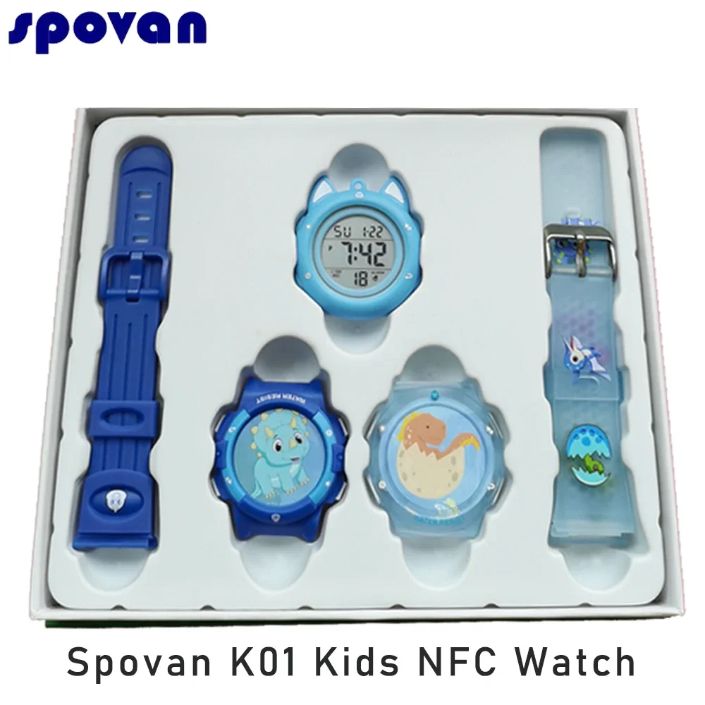 Spovan Kids Digital Watches Adjustable Silicone Strap Waterproof Children's Watch Boys Girls Sports Wrist Electronic Smart Watch