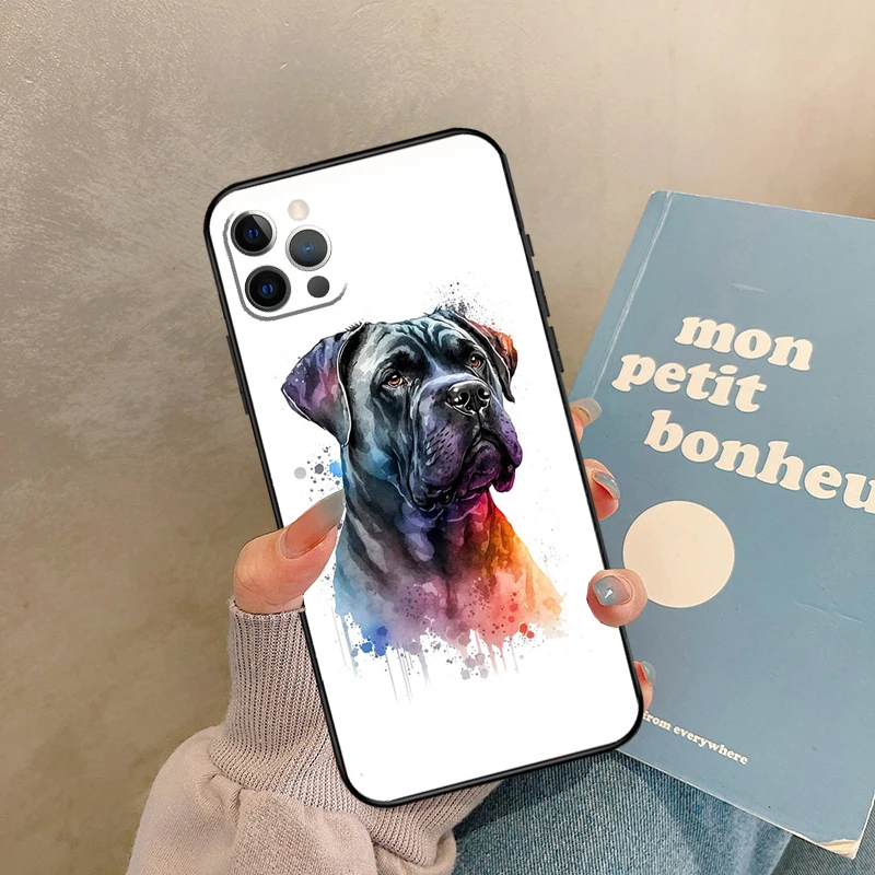 Cane Corso Italian Mastiff Dog Phone Case For iPhone 13 12 Mini 11 14 15 16 Pro Max X XR XS Plus Bumper Cover