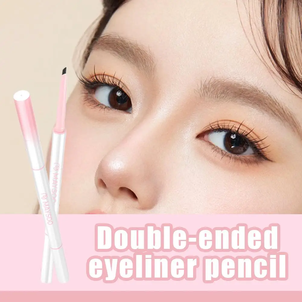 ปากกาอายไลเนอร์ 2 in 1 แบบละเอียดพิเศษ แห้งเร็ว ติดทนนาน สำหรับแต่งตาแบบไล่ไลน์