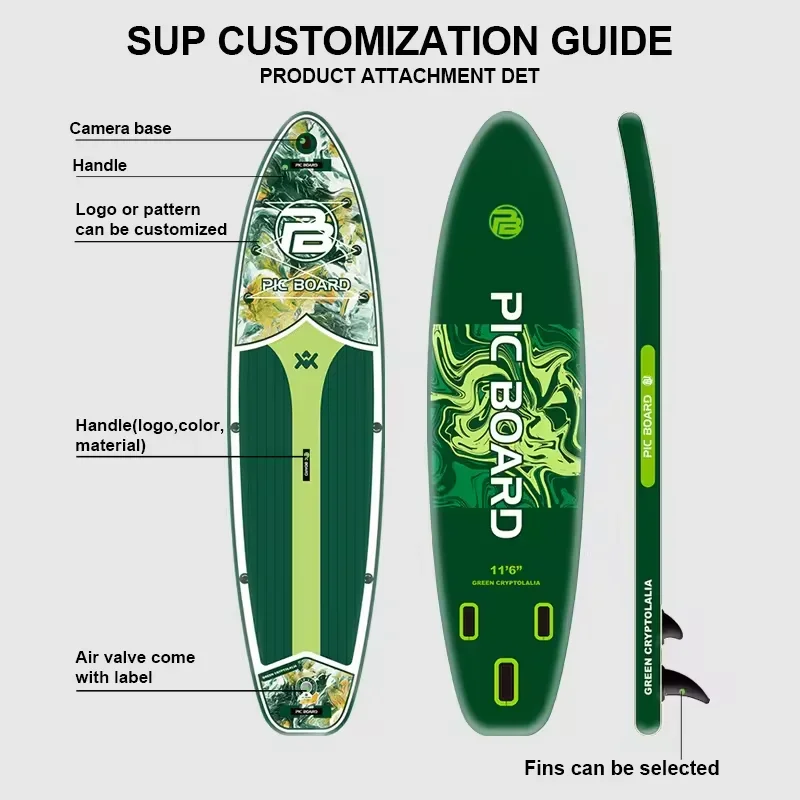 PIC BOARD nadmuchiwana deska surfingowa deska do ściegu up materiał wędkarski sup pedał stojąca deska wiosłowa