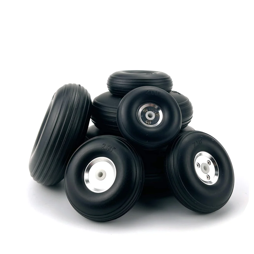 1 Pairs PU Wheels W/ Aluminum Core Alloy Hub 1Inch/1.25/1.5/1.75/2/2.25/2.5/2.75/3/3.25/3.5/3.75/4/4.5/5 \