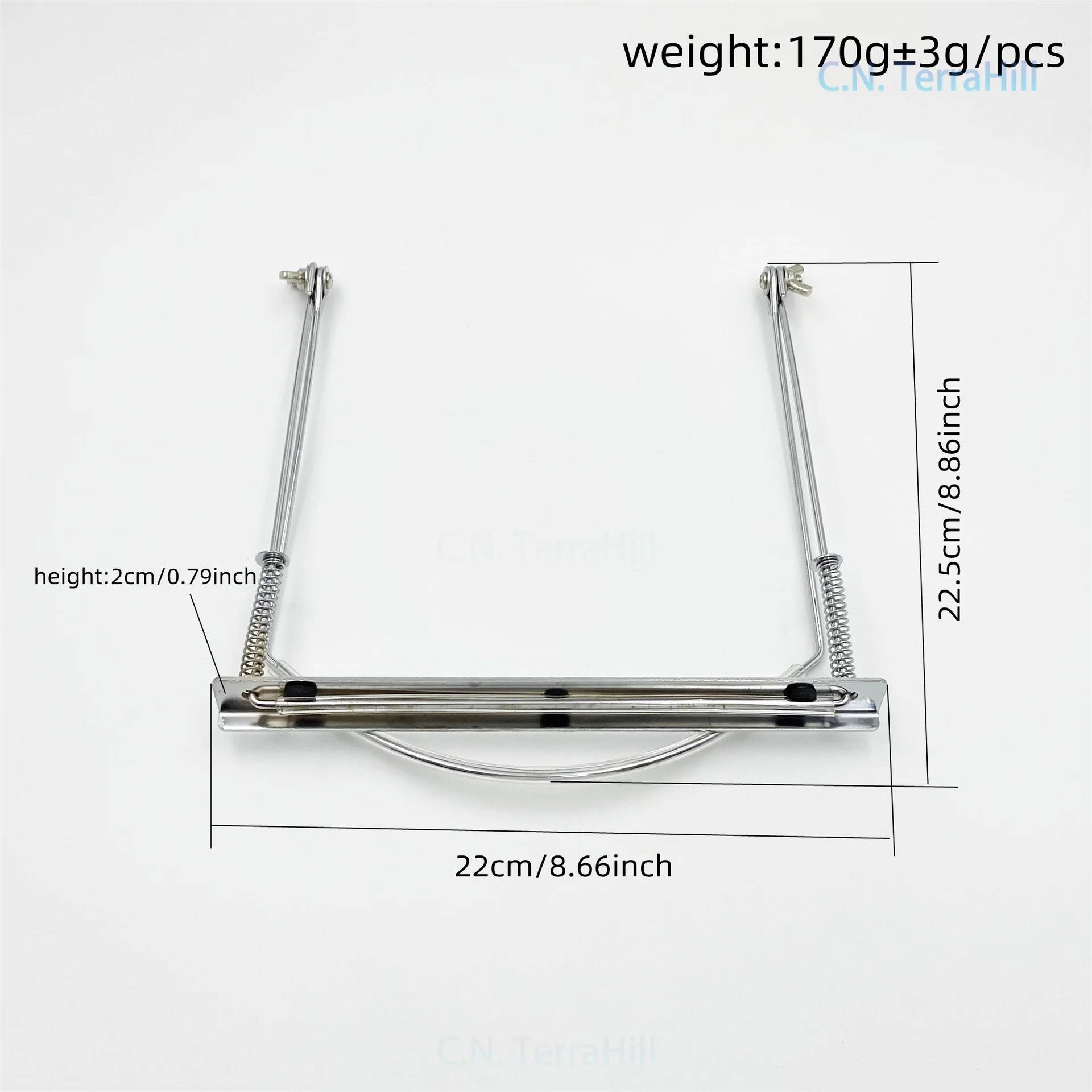 24-Hole Harmonica Neck Holder Adjustable Metal Mouth Organ Stand with PP Bag