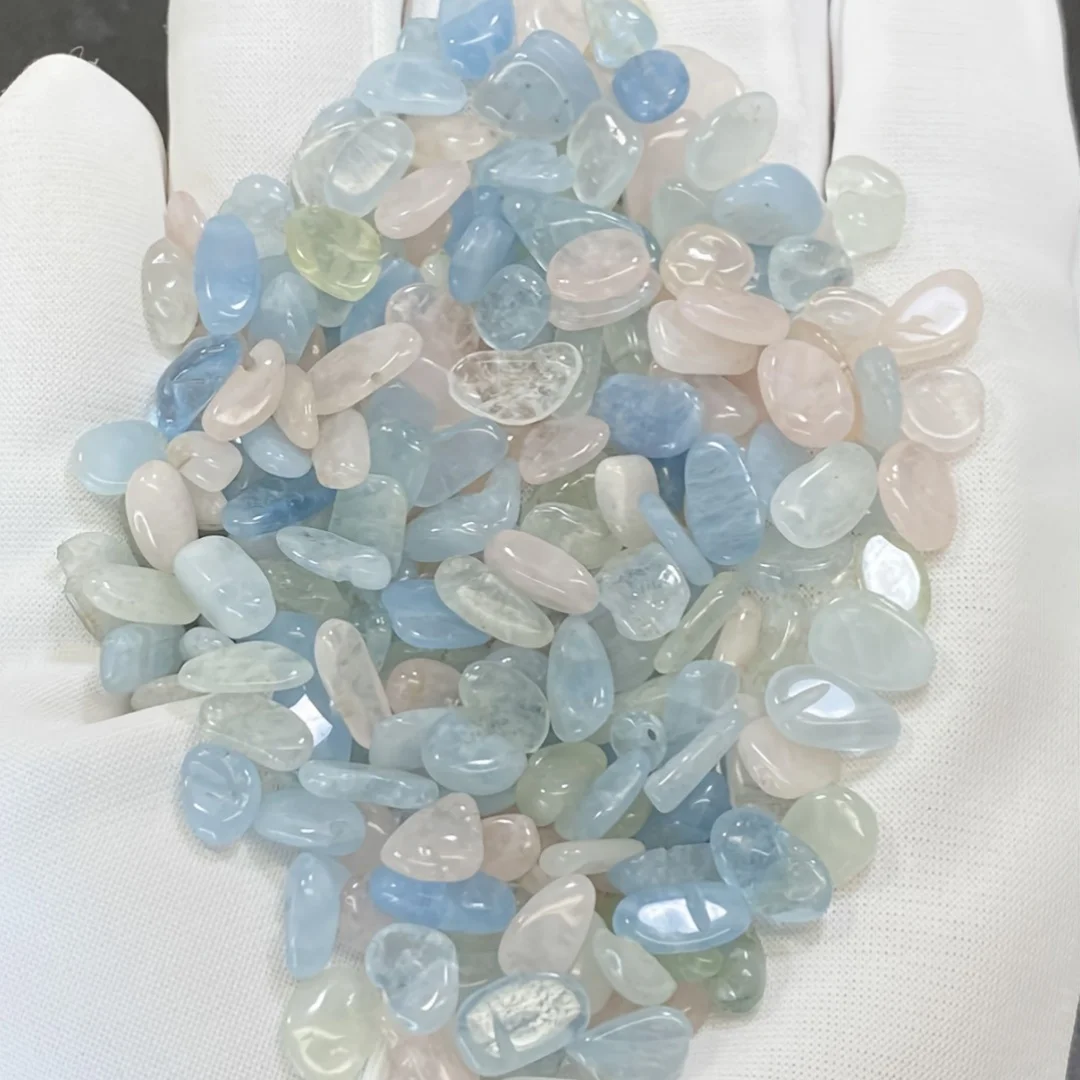 5-12mm Morgan stone Natural Tumbled Crystal Healing Stones Chips Gravel Bulk Wholesale Home Fish Tank Decorative Craft Supplies