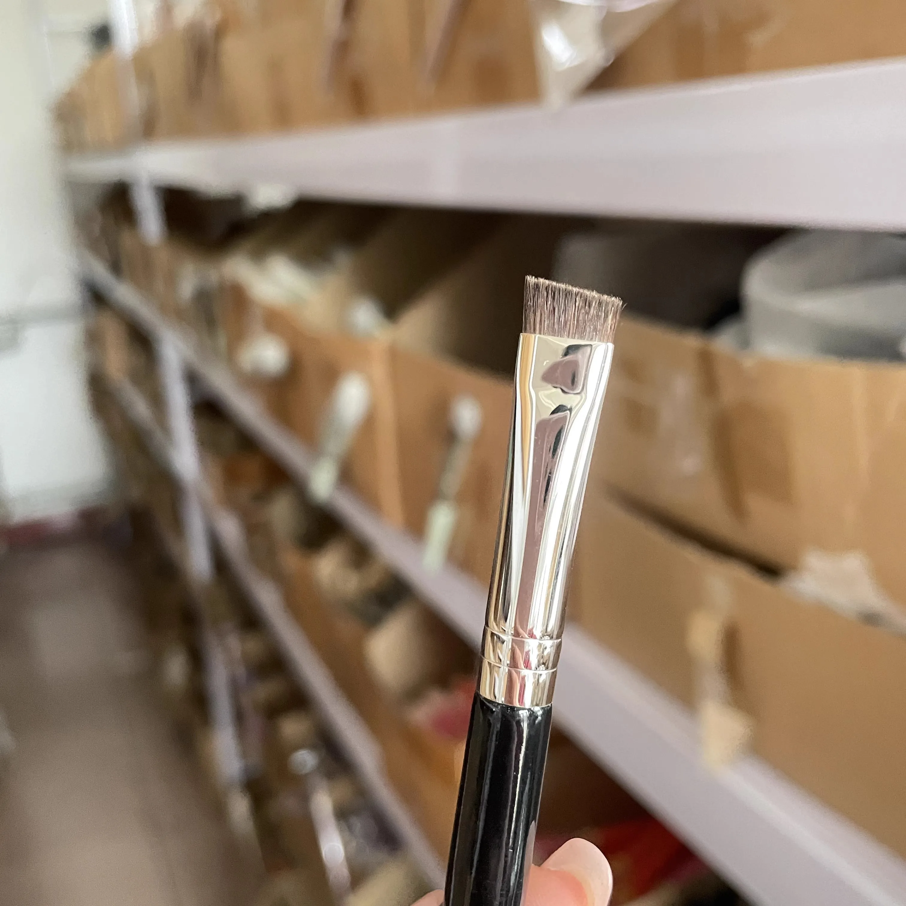 J5533 J5549 J5529 Augenbrauenpinsel aus Rosshaar, breiter Augenbrauenpinsel, flachköpfiger, abgewinkelter Augenbrauenpuderpinsel HAKUHODO Augen-Make-up-Tools