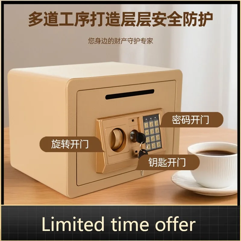 Mini Coin Deposit Box for Home Office – Small Anti-Theft Password Safe with Lock Security Storage