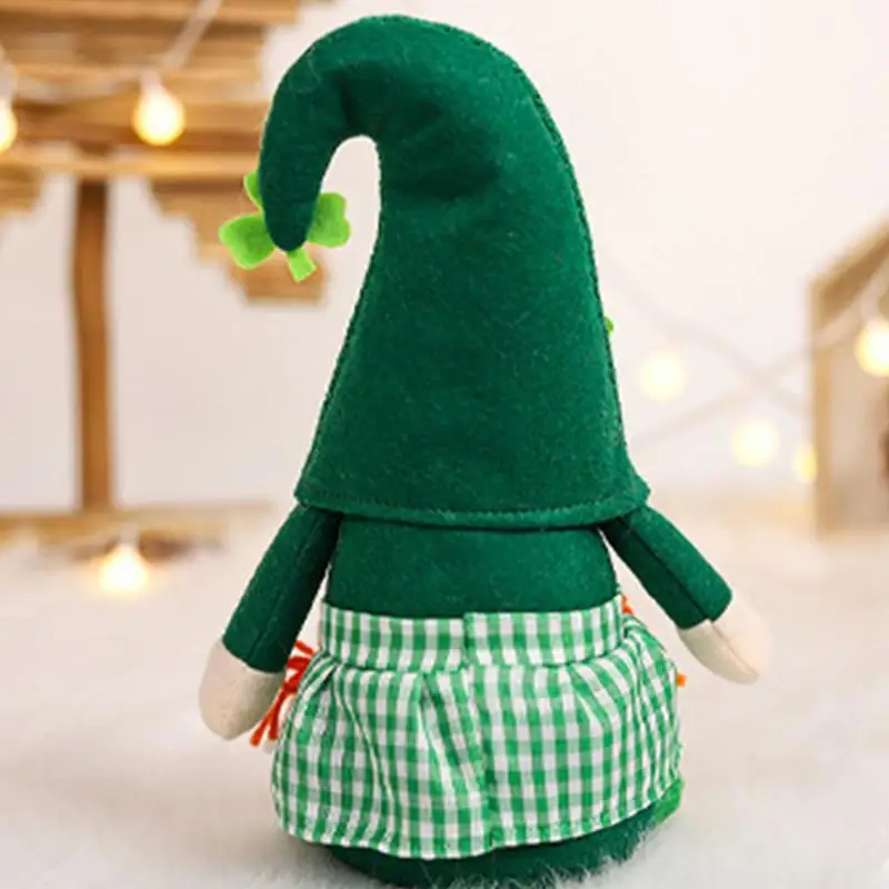 Faceless Doll Christmas Decoration Green Hat Gnomes Crafts Gnome Plush Doll Green Gnome Decoration Green Leaf Festival Themed