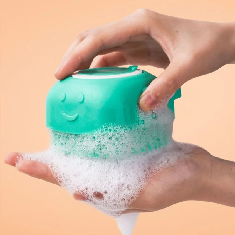 

Pet bathing brush, massage brush, shampoo dispenser, soft silicone brush hair, suitable for dogs and cats shower grooming tool