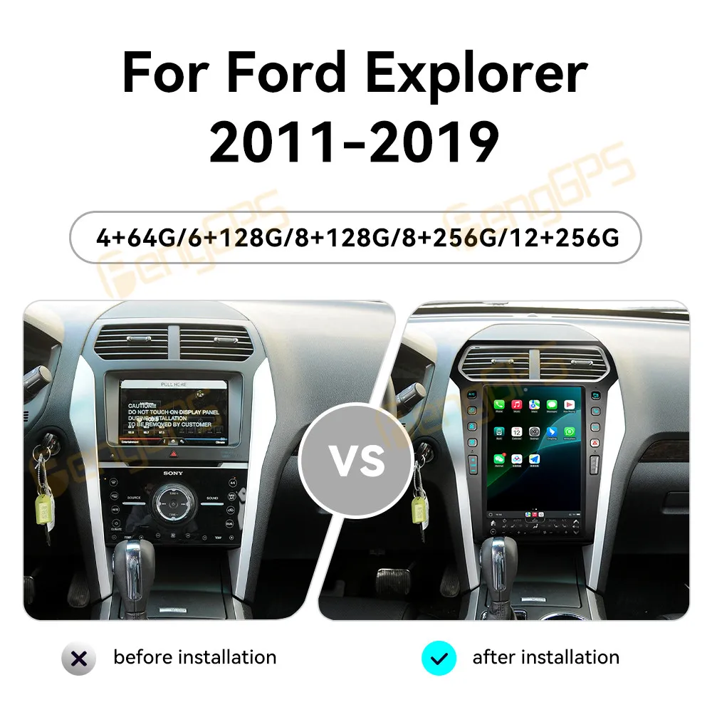 

13.6" Andriod 13 Car Radio For Ford Explorer 2011-2019 GPS Navigation Multimedia Stereo Player Carplay Unit AI Touch Screen DSP