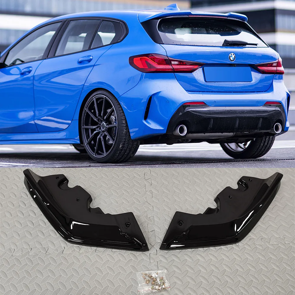 Maxton Style For BMW F40 M Pack M135i 128ti 2019-2024 Rear Side Splitters Car Rear Bumper Side Diffuser Spoiler Bodykit Tuning