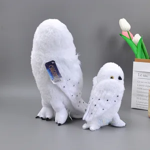 18/28cmオリジナルのヘドウィヒフクロウとボウトックルぬいぐるみのぬいぐるみおもちゃハリーポッターペットかわいいソフト人形の子供たちのクリスマスギフト 12ベストセールスヘドウィグフクロウ-9
