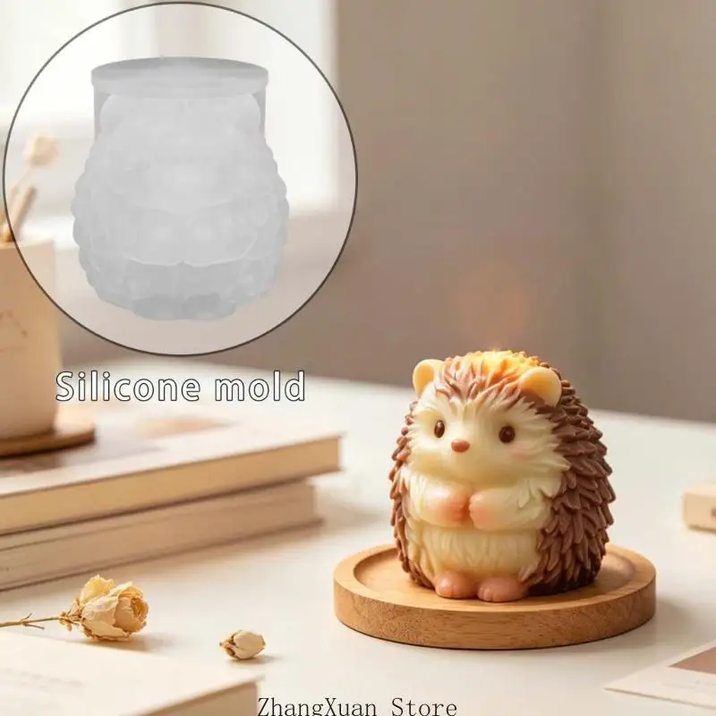 Handwerkliche Igel-Kerzenform aus Silikon mit realistischen für die Geschenkherstellung und Heimdekorationsprojekte 3XUF – Detail 5