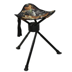 Outdoor Beach fishing camping Travel 360 swivel chair Foldable hunting tool 3 legs hunting seat camouflage hunting accessories