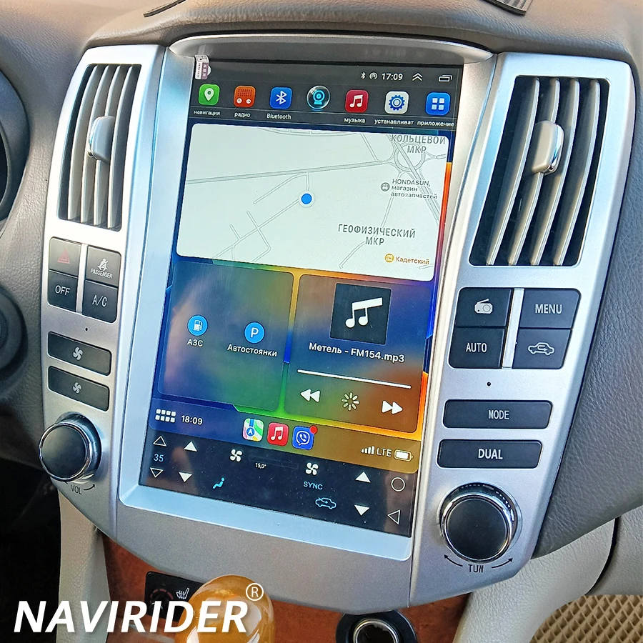 12,1 Zoll Autoradio für Lexus RX300 RX330 RX350 RX400h 2006-2012 Android 15 4G Head Unit Bluetooth CarPlay Touchscreen Stereo