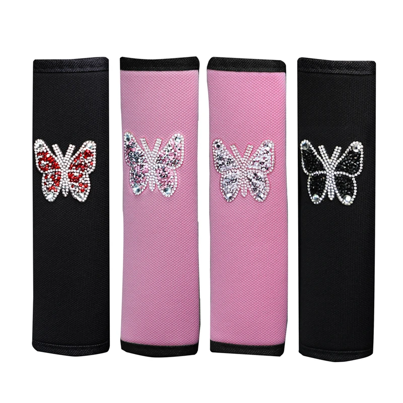 

Butterfly Diamond Car Seat Belt Car Shoulder Strap Seat Belt Pad Car Seat Belt Cover For Adults Children Car Interior Supplies
