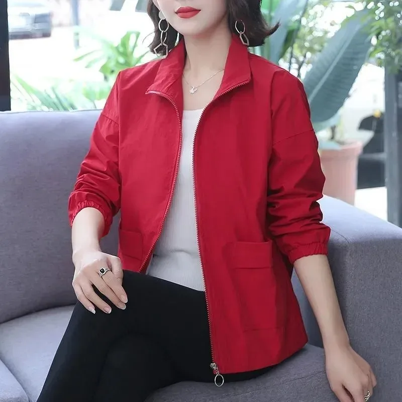 

Women's New Stitched Lapel Zipper Pocket Fashion Solid Color Versatile Casual Long Sleeve Jackets