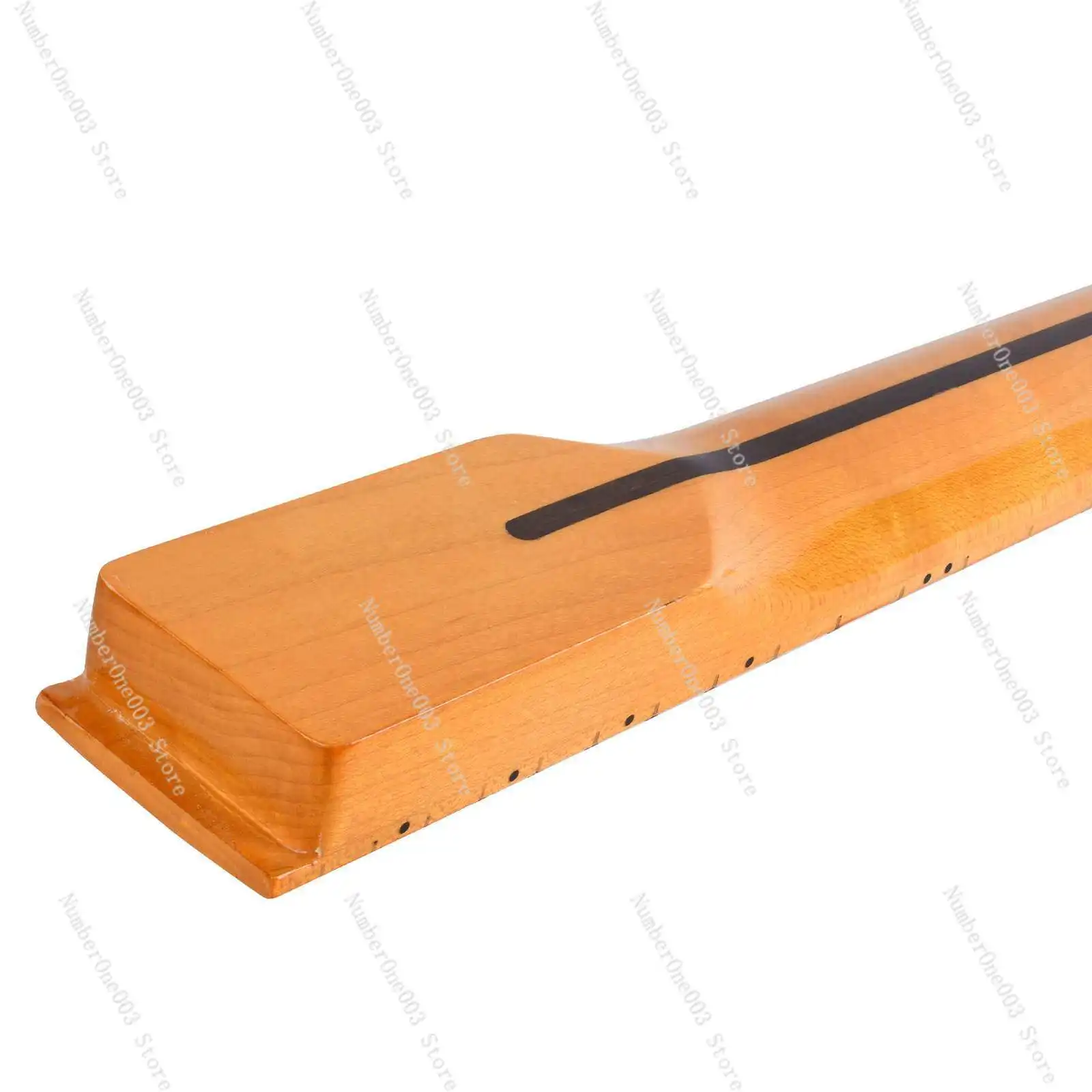 [bright Yellow] 22-fret Electric Guitar Neck, Canadian Maple Fingerboard, Back Center Line view 3