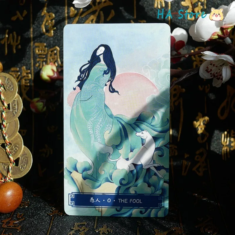 Arcana-Cartas de Tarot Oriental, Estilo Oriental e Oriental, Casual Party Collection Card, Edição Limitada, Chinês