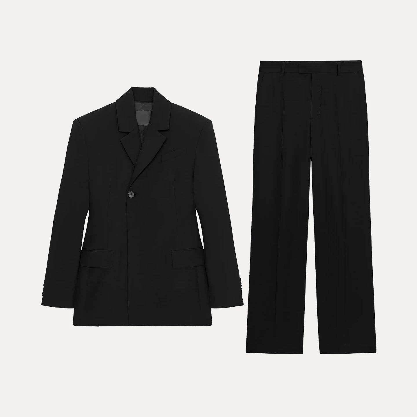 

Women's Faion Suit Jaet with Button Decoration Straight Leg Pants Two Piece Set Autumn 2025 Seasonal Wear for Adults