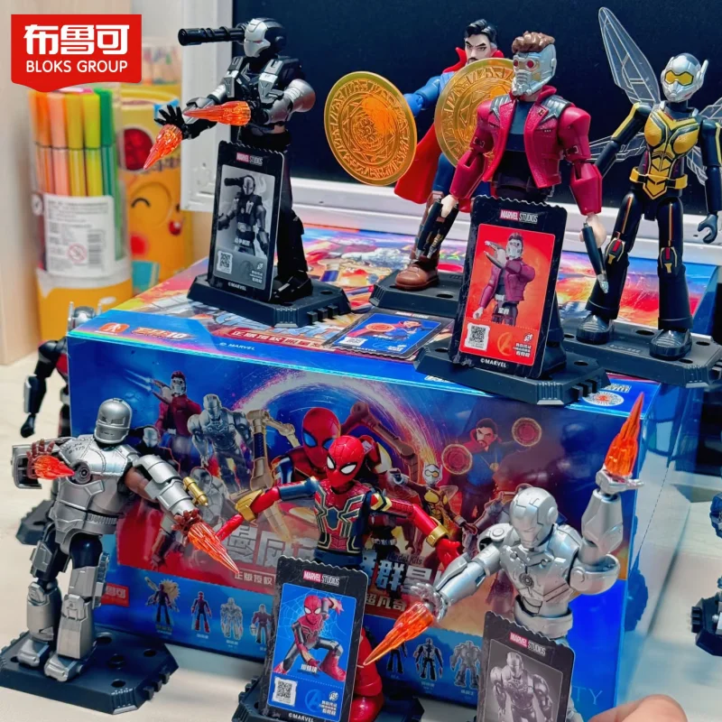 لعبة Marvel the Infinity Saga Blockees Toy Spiderman Star-Load Galaxy Vol.2 مجموعة شخصيات الحركة المتحركة المصنوعة يدويًا وقابلة للتخصيص