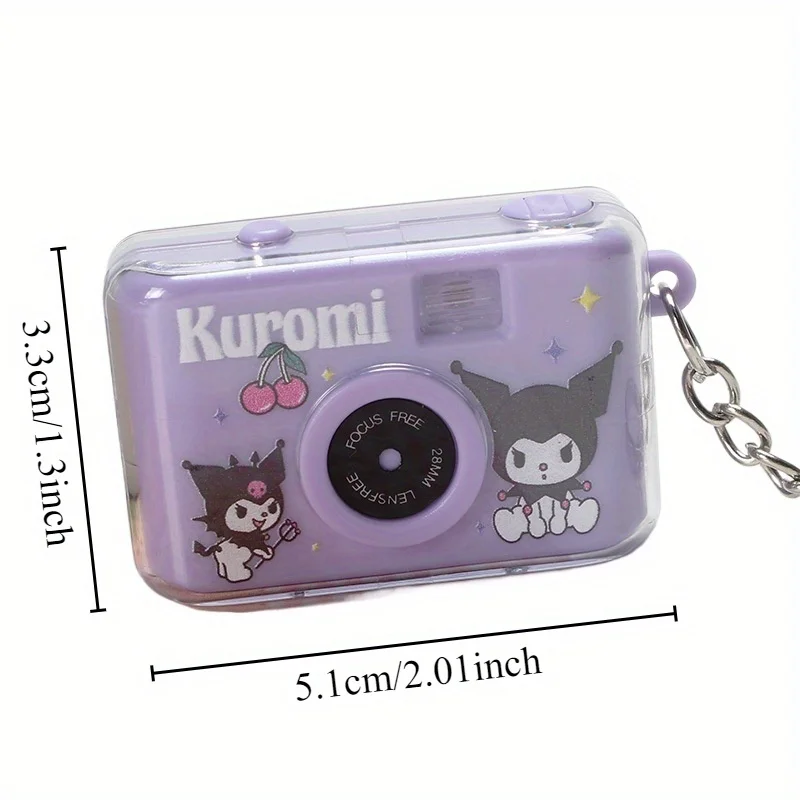 Sanrio Luminous camera pendant Jade dog luminous small camera keychain Kuromi Melody camera accessories