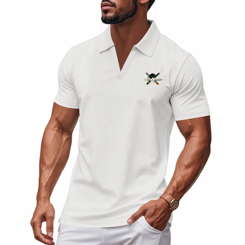 

Luffy's Straw Hat Skull Series - Men's and Women's Polo Shirts, featuring anime-style Polo shirts, suitable for spring and autum