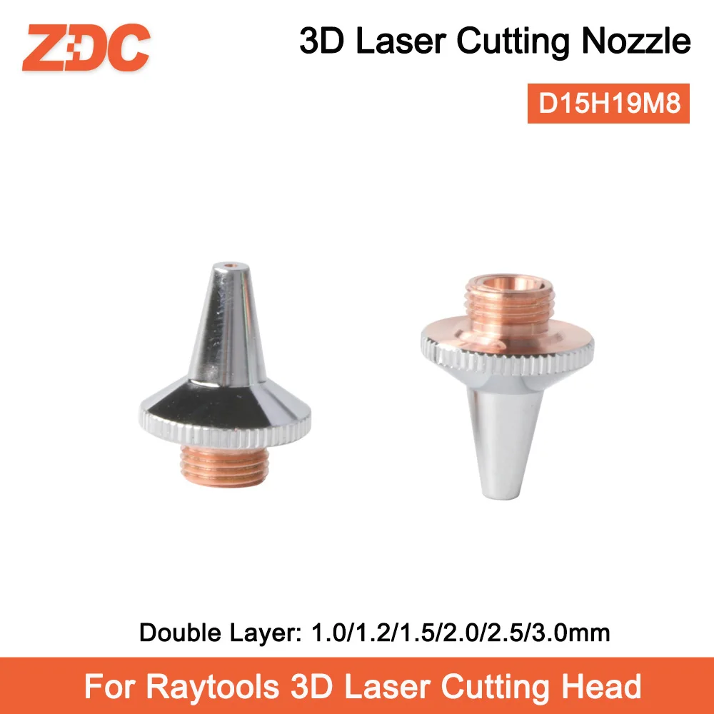 ZDC 3D Laser Nozzle D15M8H19 For Raytools 3D Fiber Laser Head BT210S BM111 BM112 BM109 WSX  BD08K