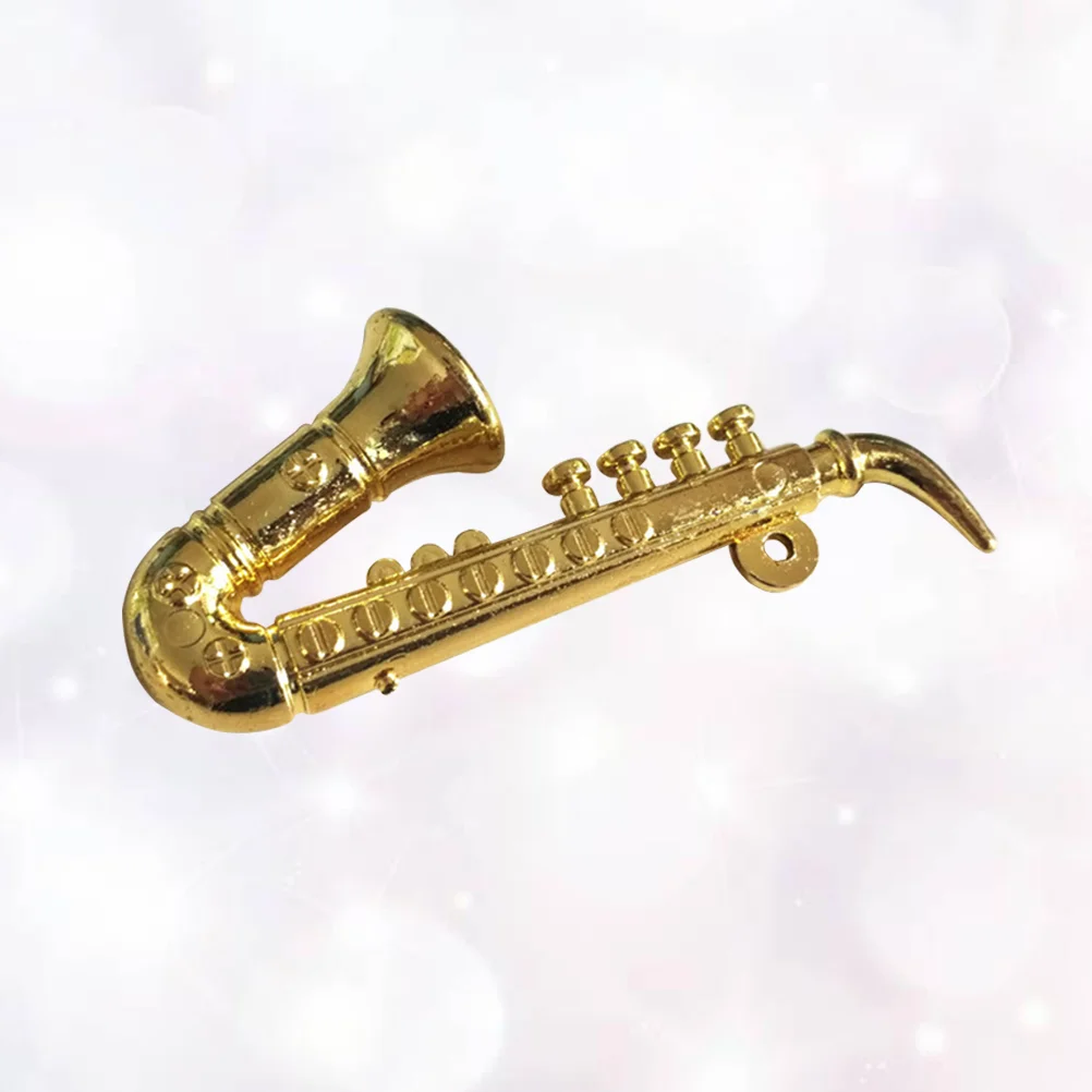 3 PCS Children's Toys Kid Instrument Decor Saxophone Music Mini Instruments Golden