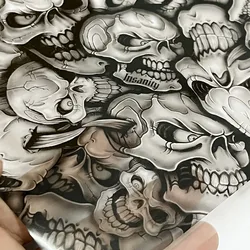 Water Transfer Printing Film Width 50cm Skull Pattern Hydrographic Films Hydro Dip Print Films
