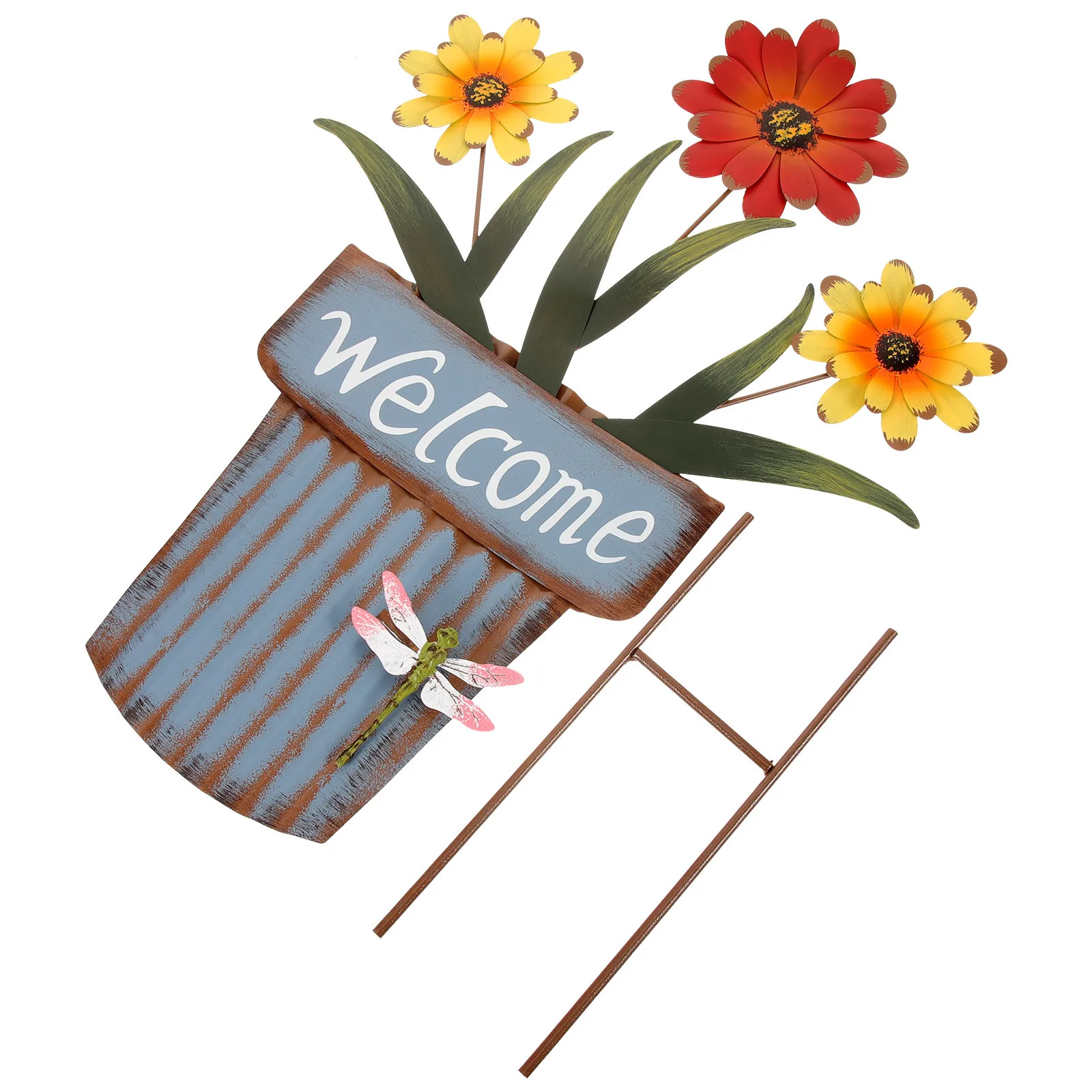 

Metal Daisy Wall Decoration Stylish Hanging Flower Sculpture for Bedroom Living Room Garden Wall Art Patio Decorations Outdoor