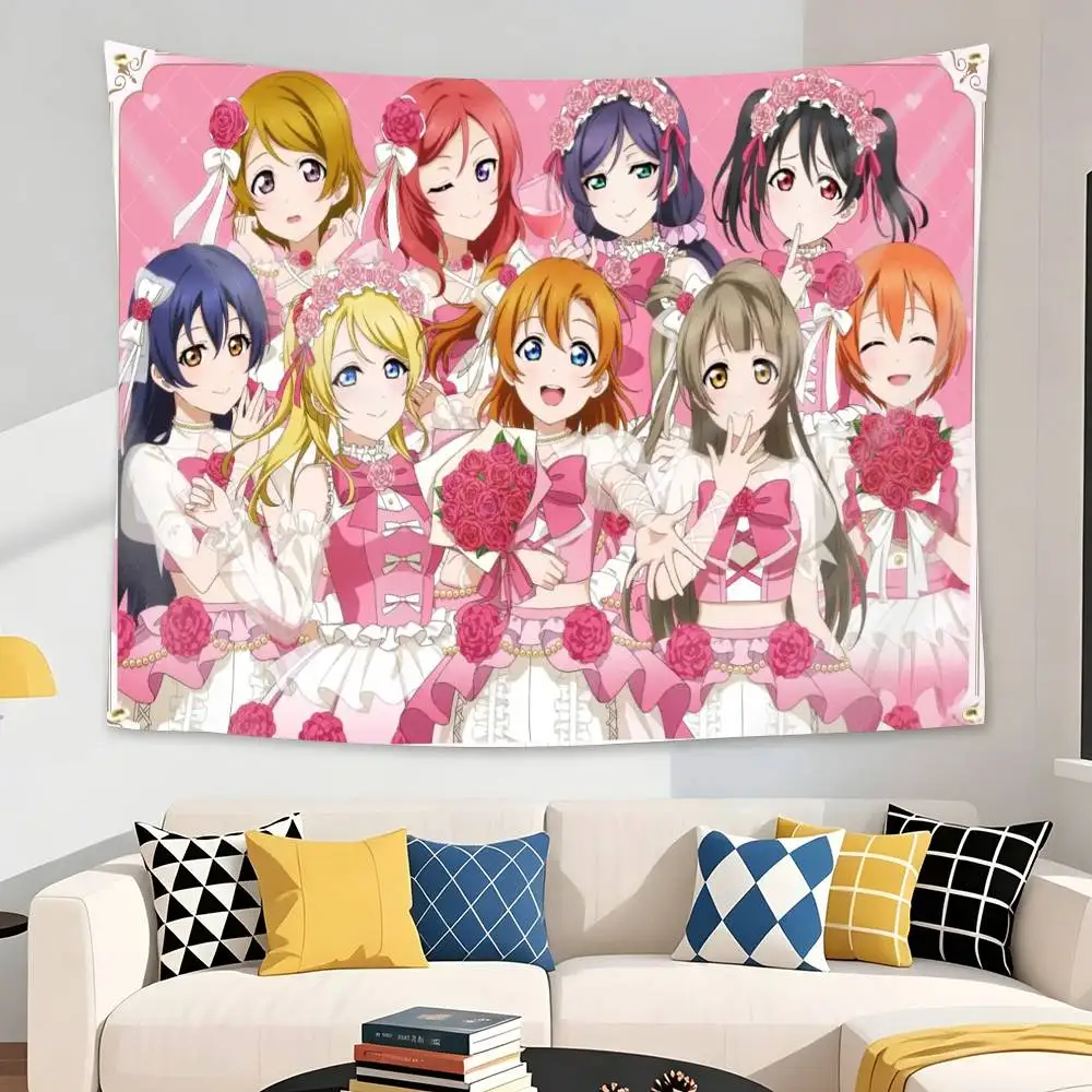 Kozue Megumi LoveLive Merchandise Flag Tapestry Banner for Bedroom Living Room Outdoor Camping Custom Supported