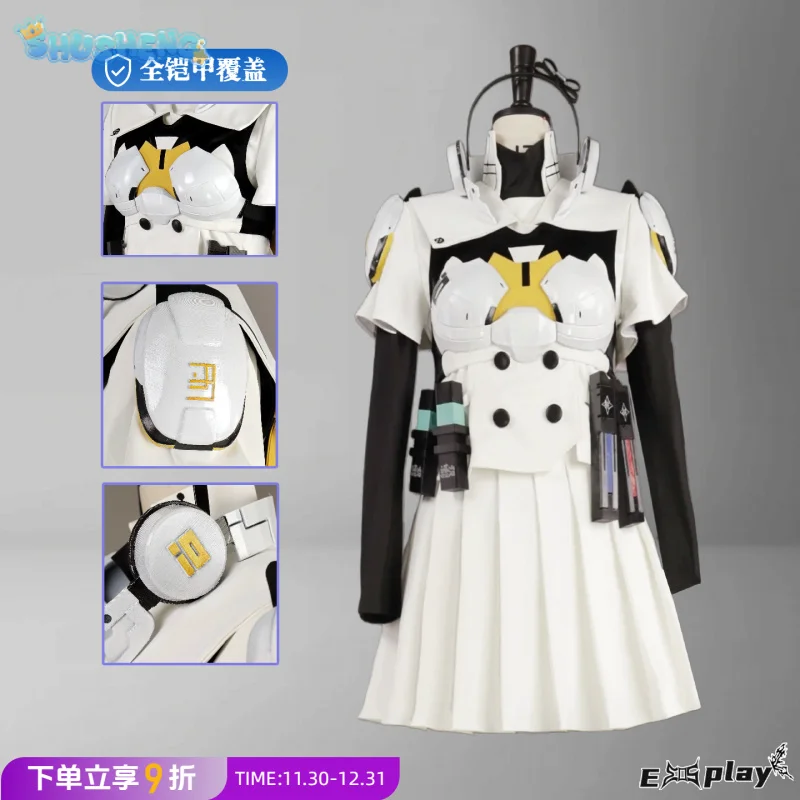 

Kirifuji Nozomi Cosplay Costume Game HUNDRED LINE JK uniform dress vest props shoulder armor women Christmas combat party suit