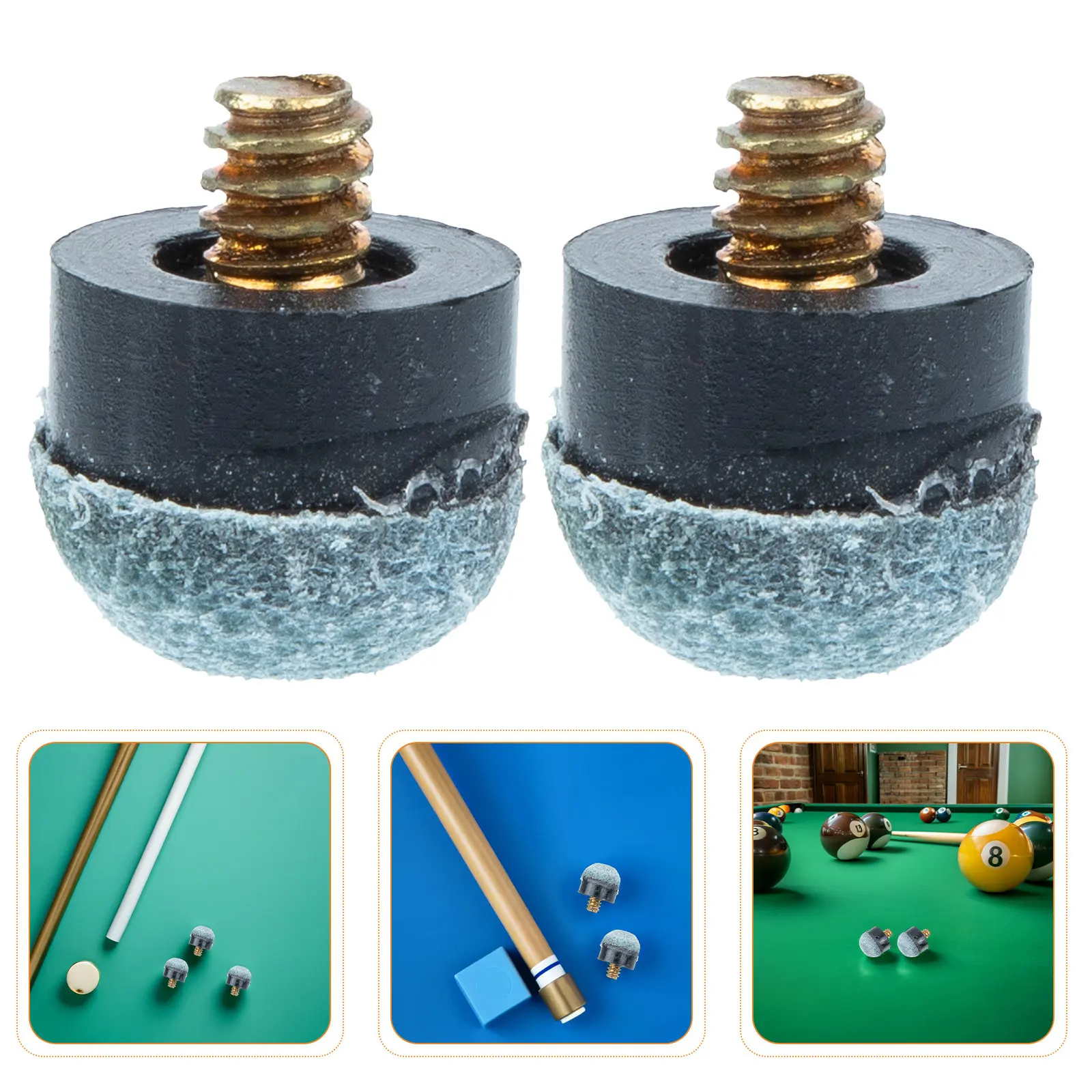 

30Pcs Soft Pool Cue Tips 10Mm Screw-on Pre-Shaped Billiard Replacement Tips Snooker Pool Stick Universal Fit Enhanced Shot