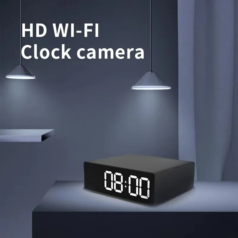 1080P WiFi Mini Camera Full HD Clock Camera with Movement Detect Night Vision for Home and Office Surveillance