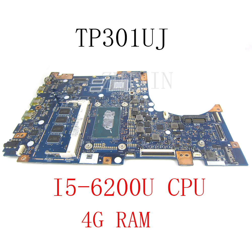 

For Asus TP301U TP301UA TP301UJ Q303UA Laptop motherboard I5-6200U CPU 4GB RAM TP301UA Notebook mainboard full test