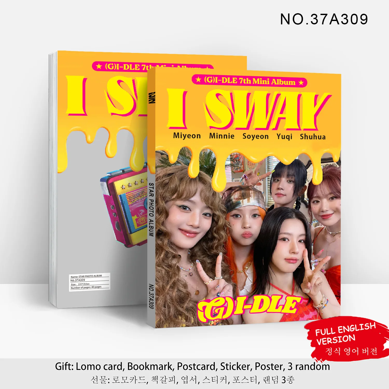 Kpop (G)I-DLE Nuovo album I SWAY Album fotografico Ritratto Galleria fotografica HD Adesivo YUQI Poster Segnalibro Collezione di carte Ventole Regali